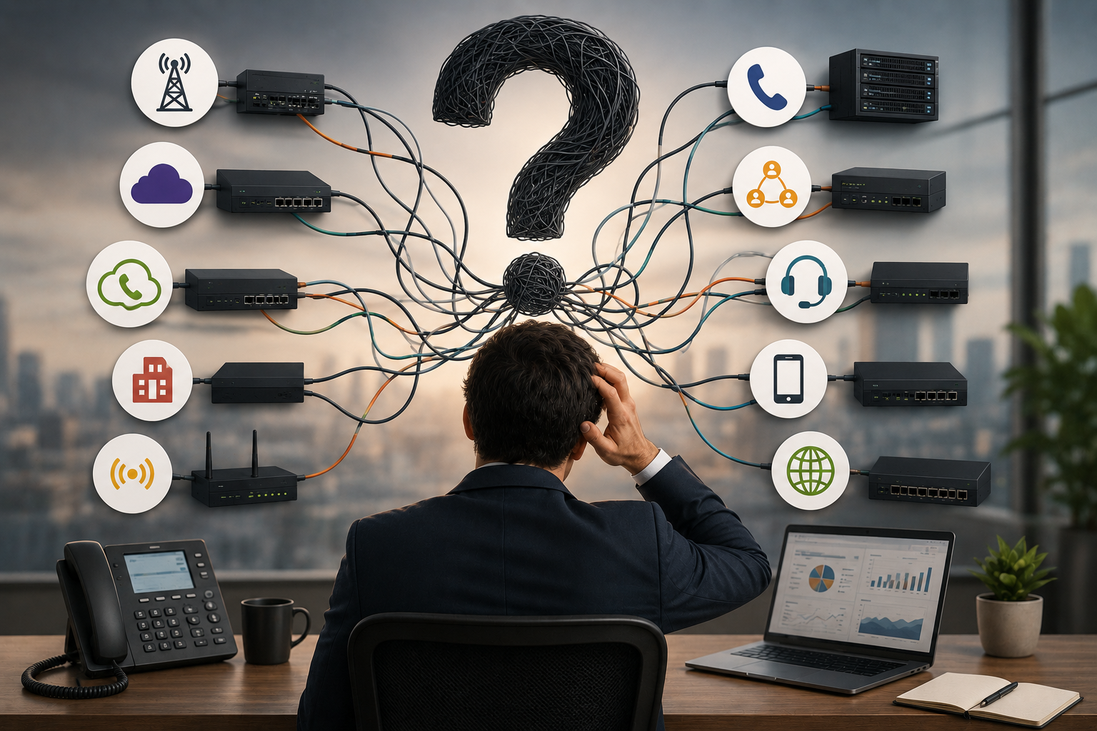 Quantos Fornecedores Sustentam a Sua Telefonia? A Conta que Ninguém Faz Antes de Contratar.
