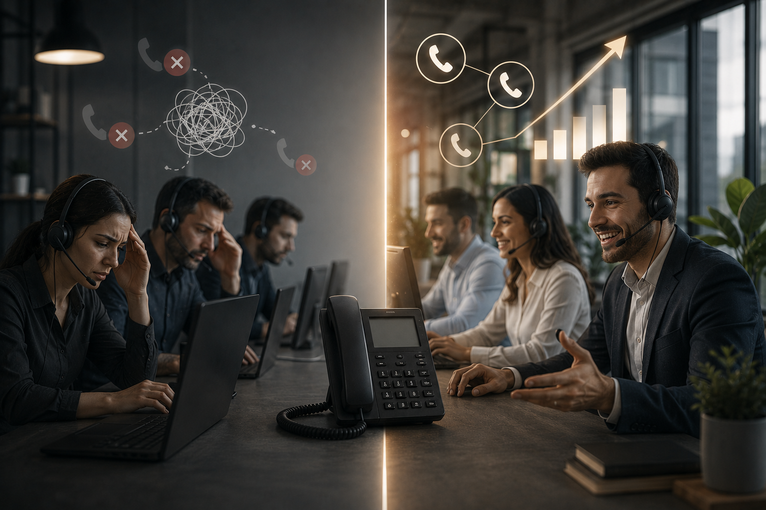 Telefonia como Ferramenta de Vendas — O Que Separa Equipe que Fecha de Equipe que Atende