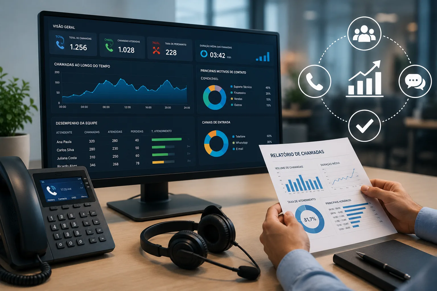 Relatório de chamadas, como usar os dados para melhorar o atendimento da sua empresa.